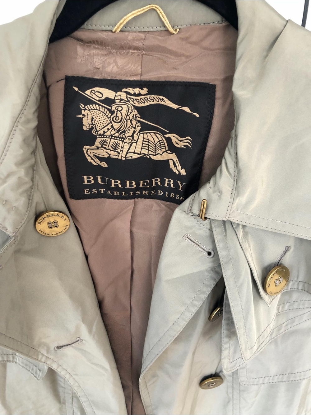 Burberry Beige Trench Coat with Belt - Picture 16 of 16